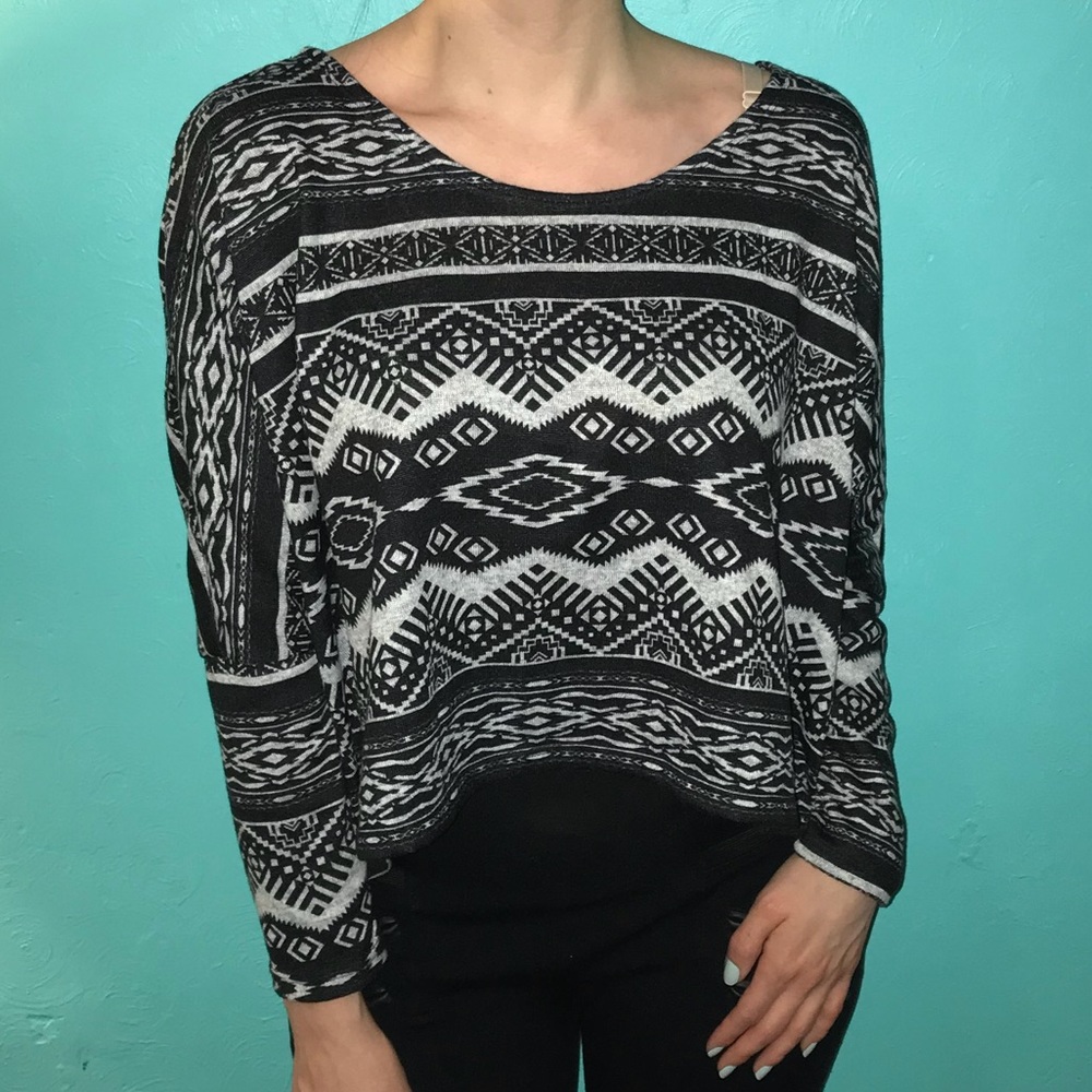 Aztec Cropped Sweater
